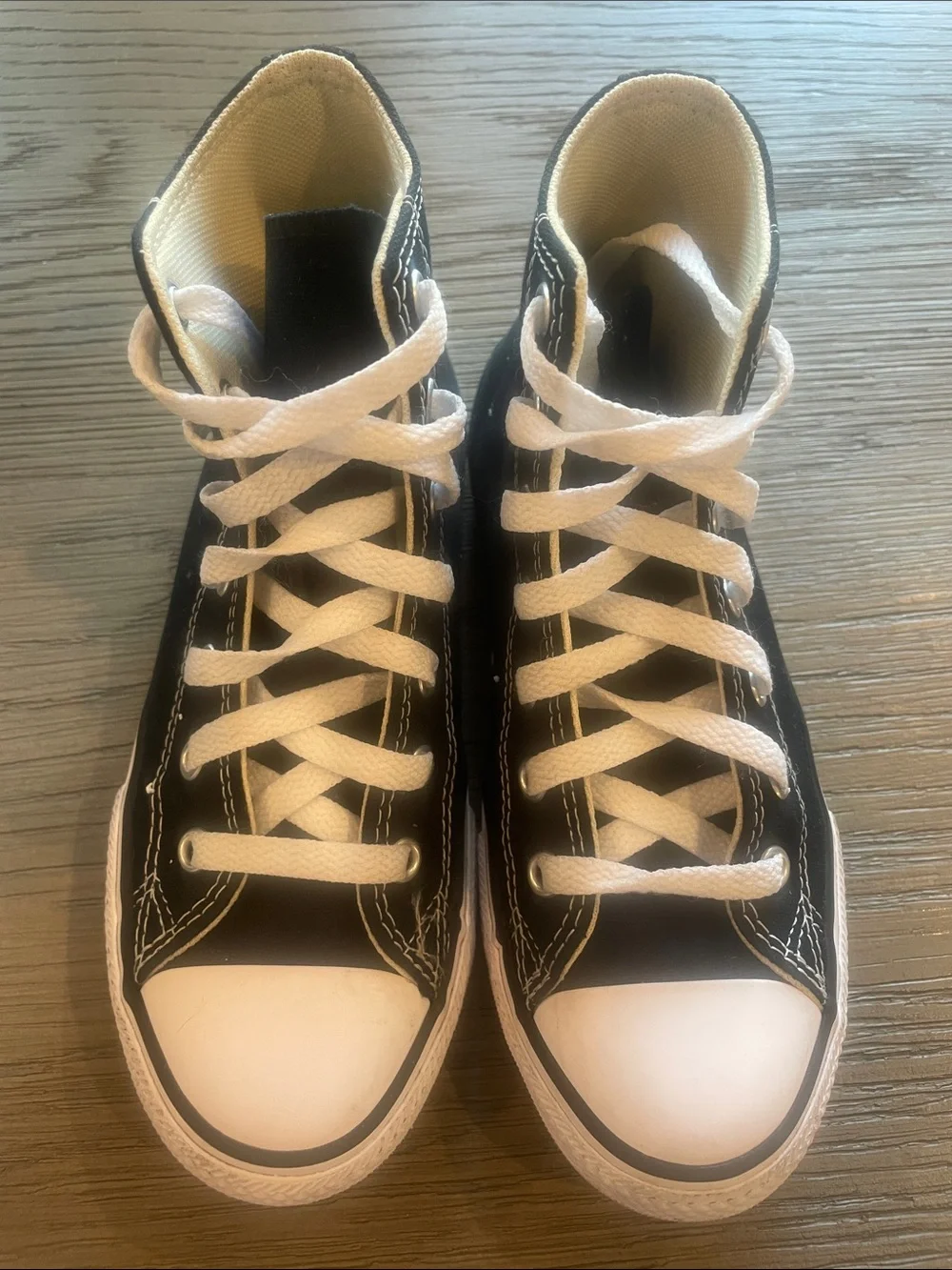 Converse Black and White High Top Kids Sneakers